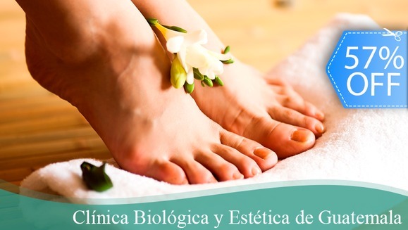 [Image: ¡Paga Q65 en lugar de Q150 por Pedicure Clínico que Incluye: Limpieza de Canales, Exfoliación, Recorte de Uñas, Eliminación de Callosidades, Limado, Aclarado de Uñas, Gel Anti-inflamatorio y Más!m]