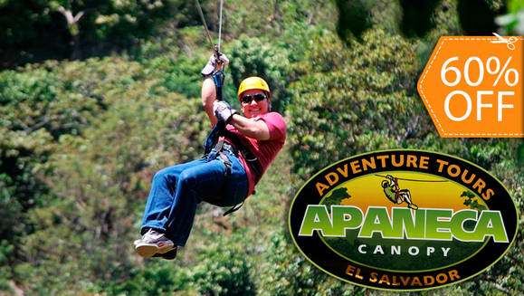 [Image: ¡Paga $14 en lugar de $35 por Divertido y Extremo Recorrido de 13 Cables de Canopy en Apaneca!m]
