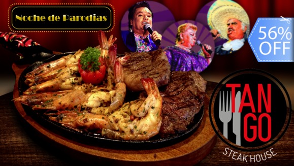 [Image: ¡Paga Q175 en vez de Q399 por Cena y Show para 2 con: Entradas a las Parodias de Vicente Fernández, Paquita la del Barrio y Juan Gabriel + Plato de Mar y Tierra con Puyazo y Camarones al Ajillo + Guarniciones + Bebidas Naturales o Cervezas!m]