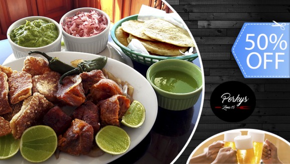 [Image: ¡Paga Q85 en vez de Q170 por Combo para 3 de  ½ Libra de Carnitas + ½ de Chicharrones + Guacamol, Rábano, Tortillas, Limón y Picante + 3 Cervezas de Dorada Draft o Bebidas en Lata!m]