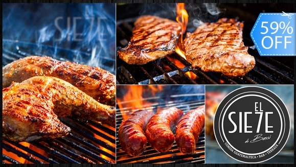 [Image: ¡Paga Q99 en lugar de Q240 por Exquisita Parrillada para 2 con: 8 Onzas de Lomito + 8 Onzas de Longaniza + 8 Onzas de Pollo + Guarniciones + Tortillas Ilimitadas + 2 Bebidas con Refill!m]