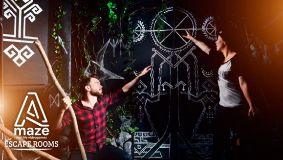 [Image: ¡Paga Q99 en lugar de Q230 por Pase para 2 Personas en Los Juegos de Escape de A/Maze Miraflores y Pradera: Templo Perdido, Barco Pirata, Castillo Medieval, La Cárcel o Robo al Banco!m]