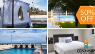 [Image: ¡Paga $50 en Lugar de $100 por 1 Noche para 2 Personas + Desayunos en Hotel Costa del Surf en Playa Las Flores!m]