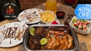 [Image: ¡Nueva Parrillada! ¡Paga Q299 en Vez de Q496 por “Maristierra" Familiar Hasta para 4 Personas con: 1 Lb de Lomito o Puyazo + 1/2 Lb de Camarones + 1/2 Lb de Pulpo +  2 Guarniciones + Pichel de Bebida + 2 Postres!m]