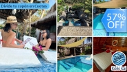 [Image: ¡Escapada Perfecta a la Playa! ¡Paga Q365 en Vez de Q850 por 1 Noche para 2 Personas en Cabaña Tipo Hawaii con Baño Privado o Habitaciones Dobles con Baño Privado + Uso de Instalaciones: Piscina, Hamacas y Más!m]