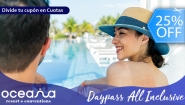[Image: ¡FLASH SALE DAY PASS! ¡Paga Q599 en Lugar de Q800 por DayPass All Inclusive en Oceana Resort que Incluye: Desayuno y Almuerzo Buffet + Snacks Mañana y Tarde + Bebidas Ilimitadas! ¡Solo 50 Cupones Disponibles!m]