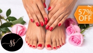 [Image: ¡Paga $12 en Lugar de $28 por Pedicure Spa + Manicure Spa + Esmaltado Permanente en Manos y Pies!m]