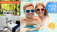 [Image: ¡Paga Q360 en Lugar de Q600 por Estadía de 1 Noche Para 2 Personas en Monterrico: Habitación con A/C, Cama, Baño Privado y Amenidades + Ingreso a Todas las Instalaciones: Áreas Verdes y de Descanso, Piscinas, Playa y Más!m]