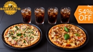 [Image: ¡Ligeras, Artesanales y Deliciosas! ¡Paga $18 en Lugar de $38.86 por 2 Pizzas de Pan Masa Madre de 8 Porciones c/u con Especialidad a Elección: Queso, Traviata, Pepperoni, Jamón o Chicharrón + 4 Sodas!m]