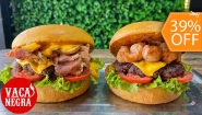 [Image: ¡Dupla Deliciosa! ¡Paga $11 en Lugar de $17.96 por 2 Hamburguesas: “Camaronera” y “Cheesy Bacon" + 2 Papas Fritas + 2 Limonadas Naturales de la Casa!m]